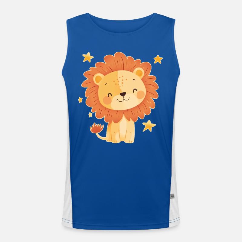 Leo with starry sky Men's Functional Contrast Tank Top 