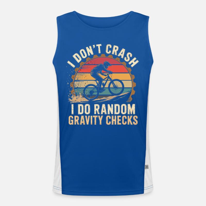 Ich crash nicht Gravity Checks Funktionelles Kontrast-Tank Top für Männer 