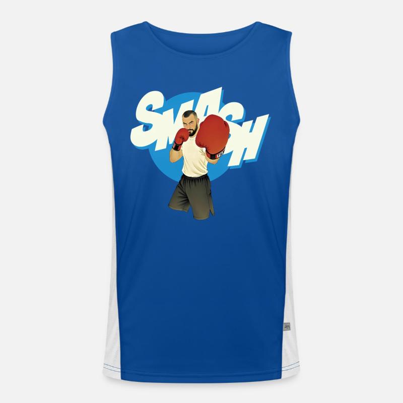 SMASH MAN – nette Leute Funktionelles Kontrast-Tank Top für Männer 