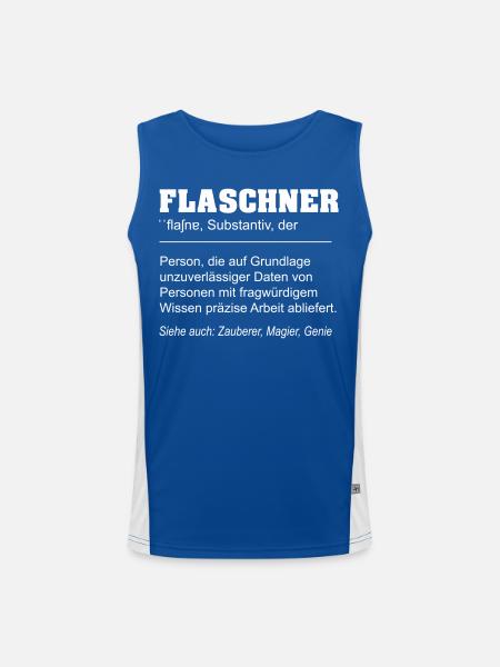 Flaschner lustige Definition - Funktionelles Kontrast-Tank Top für Männer  - Royal/Weiß - Vorne