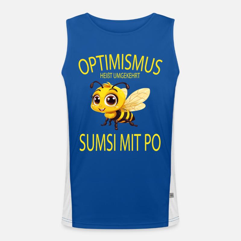 Optimismusbiene Sumsi Funktionelles Kontrast-Tank Top für Männer 