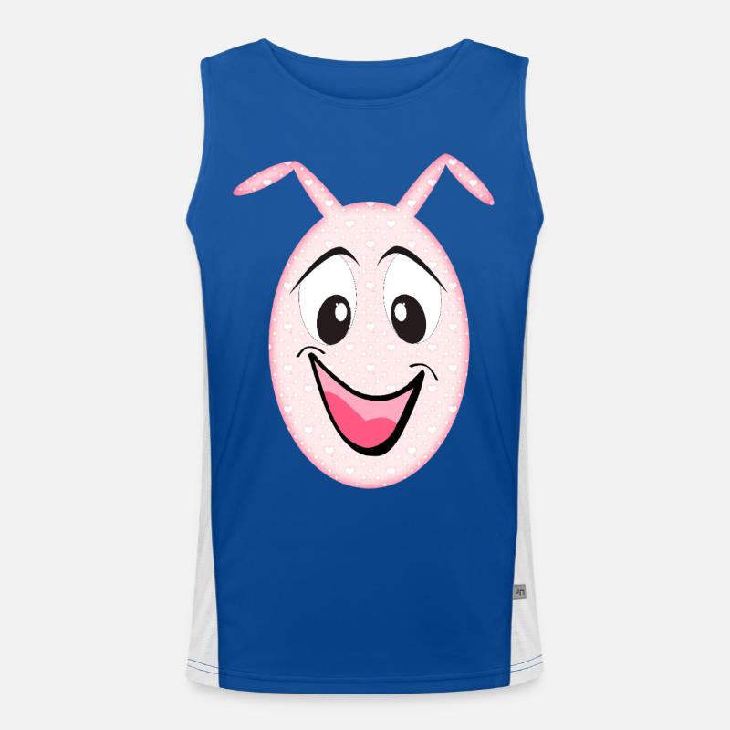 Petit monstre mignon Visage de lapin Coeurs Débardeur respirant contrasté Homme 