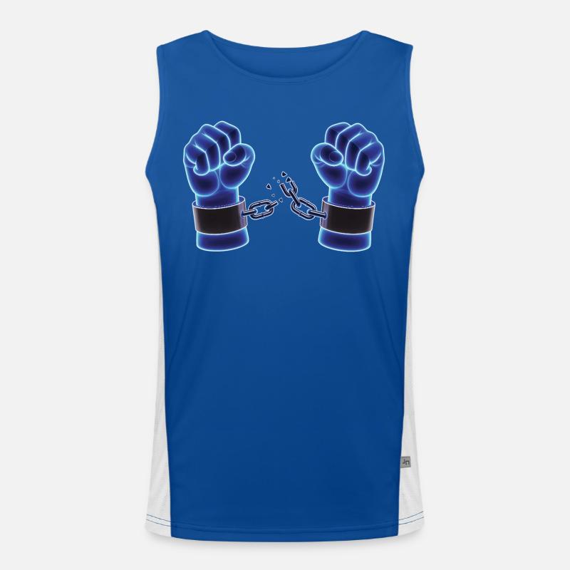 FREE NIGHT - freedom & rights Men's Functional Contrast Tank Top 