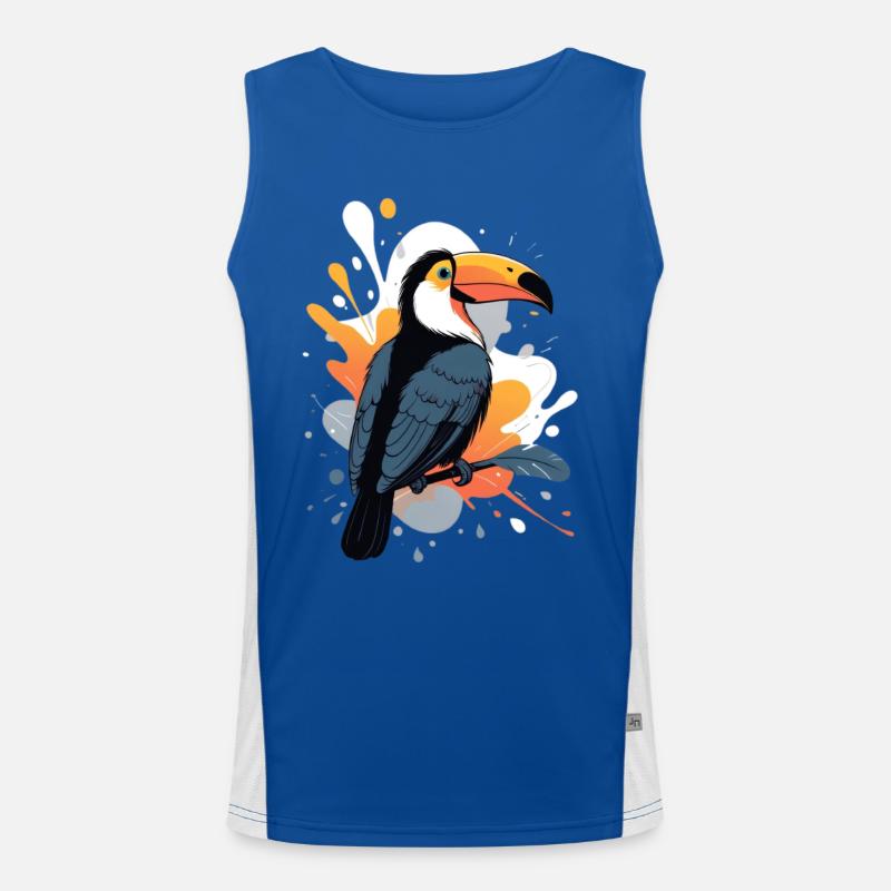 Tukan Farbexplosion Funktionelles Kontrast-Tank Top für Männer 
