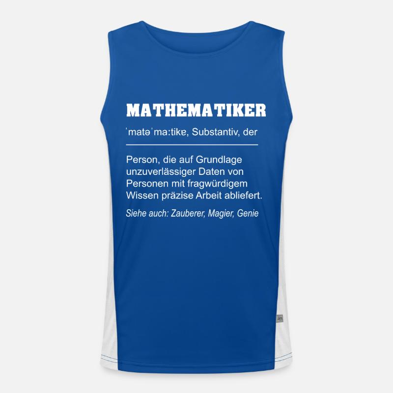 Mathematician Definition Men's Functional Contrast Tank Top 