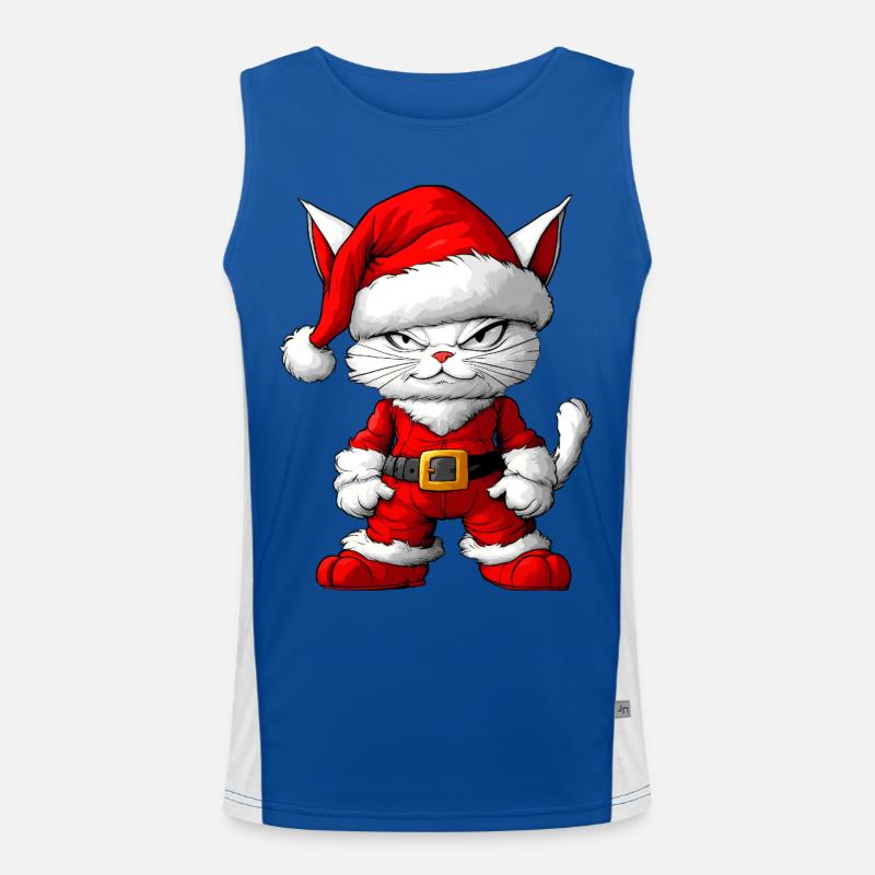 Chat de Noël Débardeur respirant contrasté Homme 