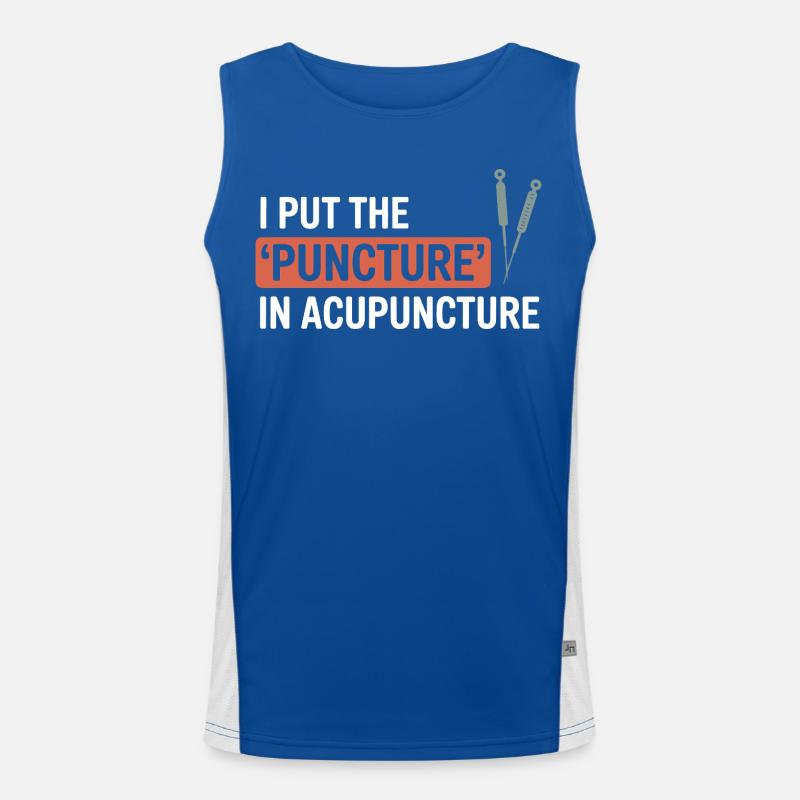 Licensed TCM Practitioner Expert Therapeutic  - Men's Functional Contrast Tank Top  - royal/white