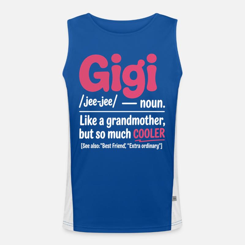 Gigi Cooler Großmutter Spruch Funktionelles Kontrast-Tank Top für Männer 