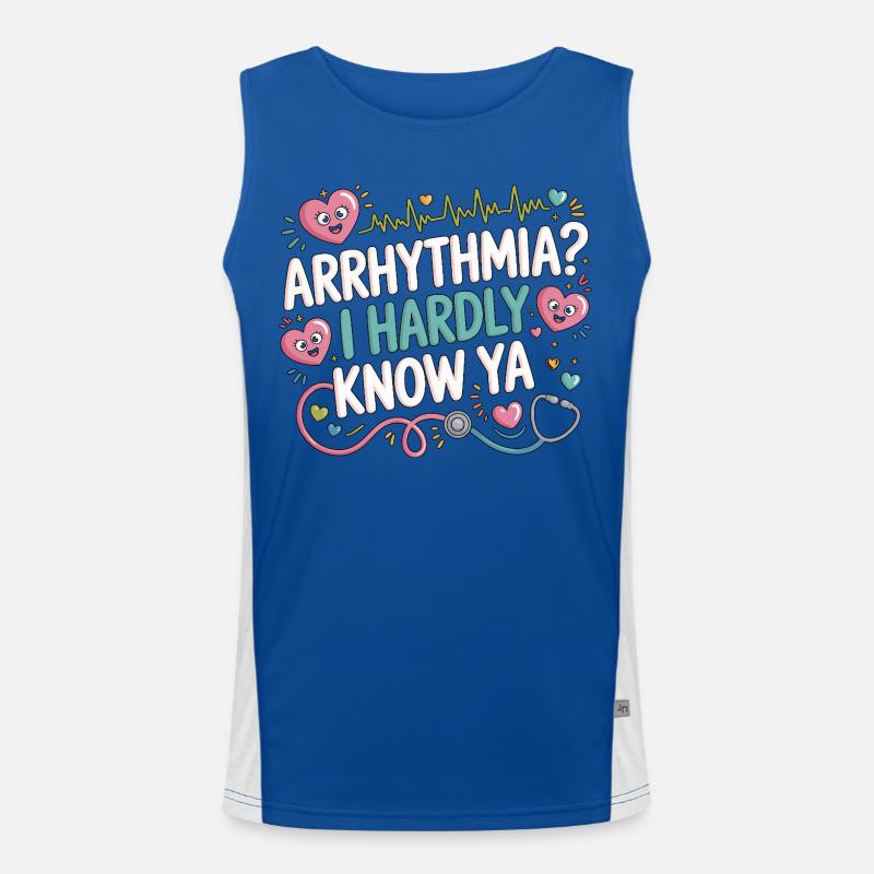 Cardiac Tech Arrhythmia I Hardly Know Ya Echo Tech Funktionelles Kontrast-Tank Top für Männer 