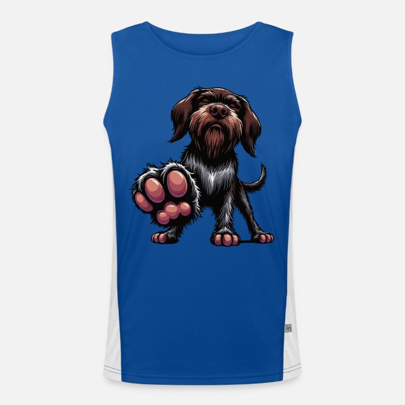 Deutsch Drahthaar Deutsch-Drahthaar Besitzer Funktionelles Kontrast-Tank Top für Männer 
