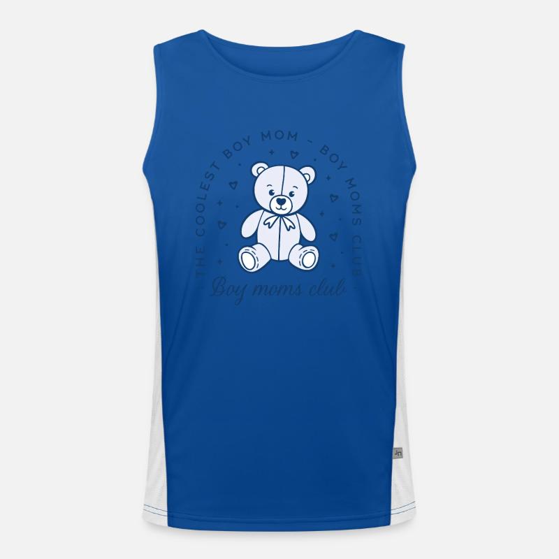 Boy Moms Club, coole Mutter, süße blaue Ästhetik Funktionelles Kontrast-Tank Top für Männer 