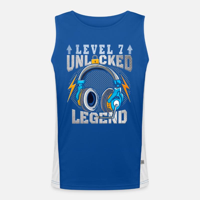 Level 7 Unlocked Legend Funktionelles Kontrast-Tank Top für Männer 