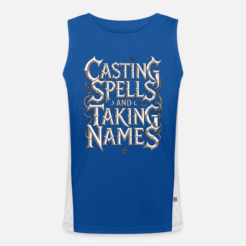 Witchcraft Casting Spells And Sorcery Spellcaster Funktionelles Kontrast-Tank Top für Männer 
