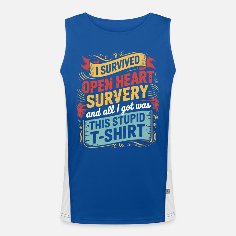 Herzoperation Überleben T Shirt Funktionelles Kontrast-Tank Top für Männer 