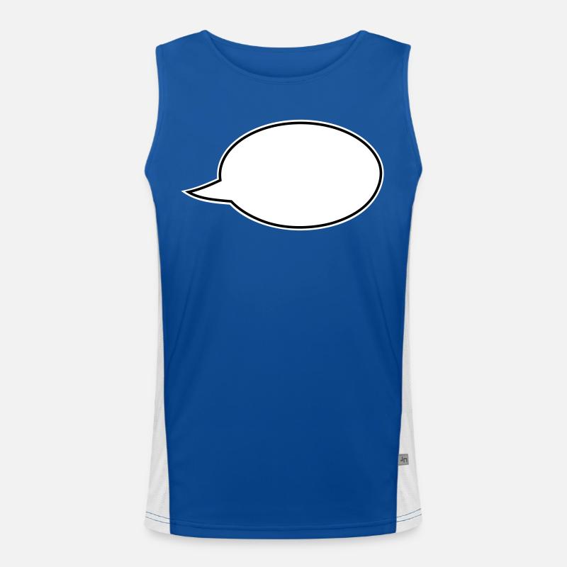 Sprechblase Comic rechts Funktionelles Kontrast-Tank Top für Männer 