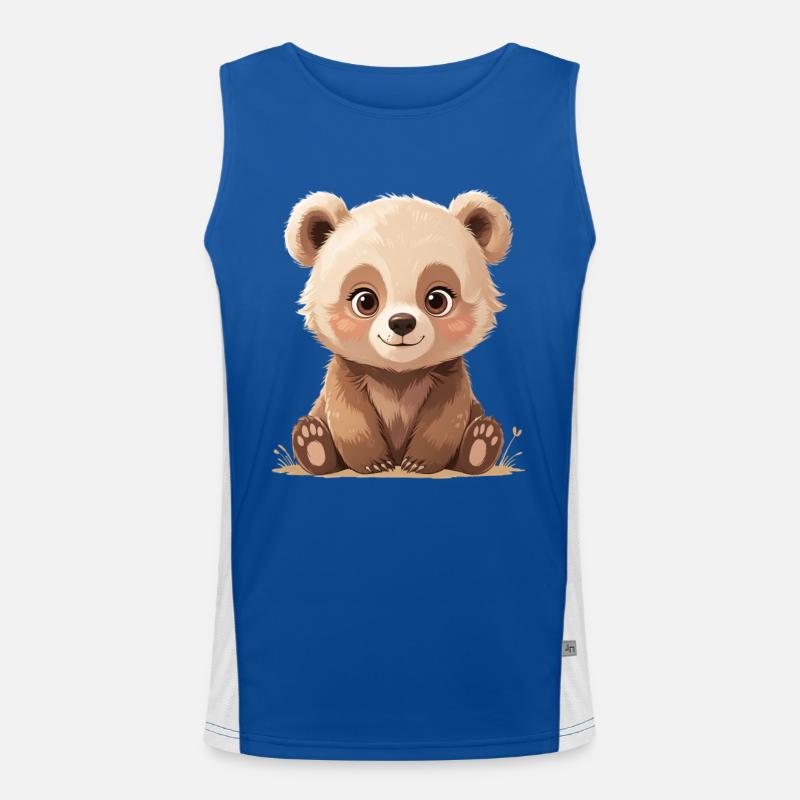 Cuddly bears in the sunlight - Men's Functional Contrast Tank Top  - royal/white