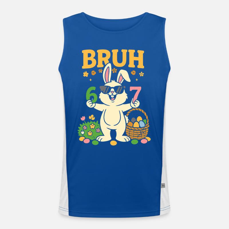 Mec, Cool Easter Bunny 67 ans Débardeur respirant contrasté Homme 