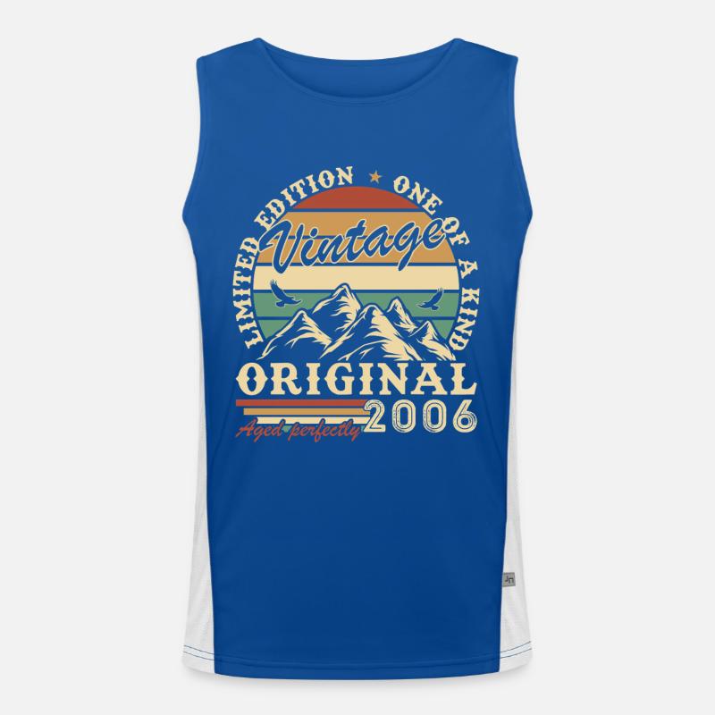 2006 Vintage Retro Geburtstagsgeschenk Funktionelles Kontrast-Tank Top für Männer 