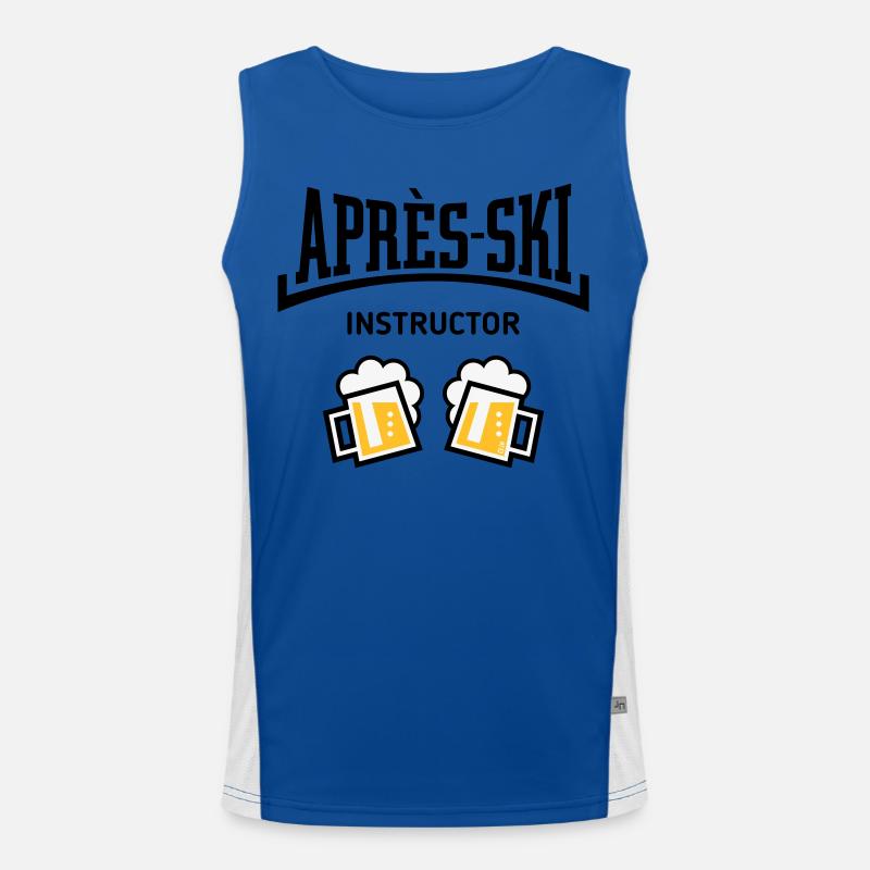 Après-Ski Instructor (Bier Apres Ski Konkav POS3C) Funktionelles Kontrast-Tank Top für Männer 