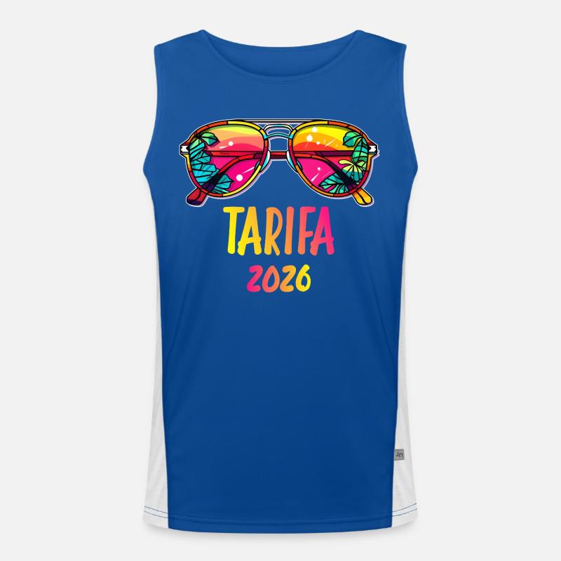 Tarifa 2026 Tropen Sonnenbrille Funktionelles Kontrast-Tank Top für Männer 