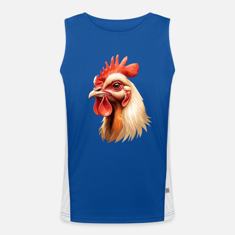 Explosion de la couleur de la tête de coq Débardeur respirant contrasté Homme 