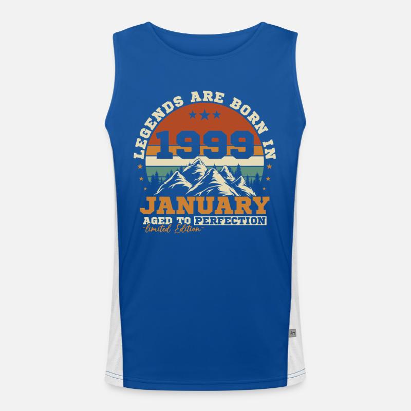 Januar 1999 Vintage-Retro-Geburtstagsgeschenk Funktionelles Kontrast-Tank Top für Männer 
