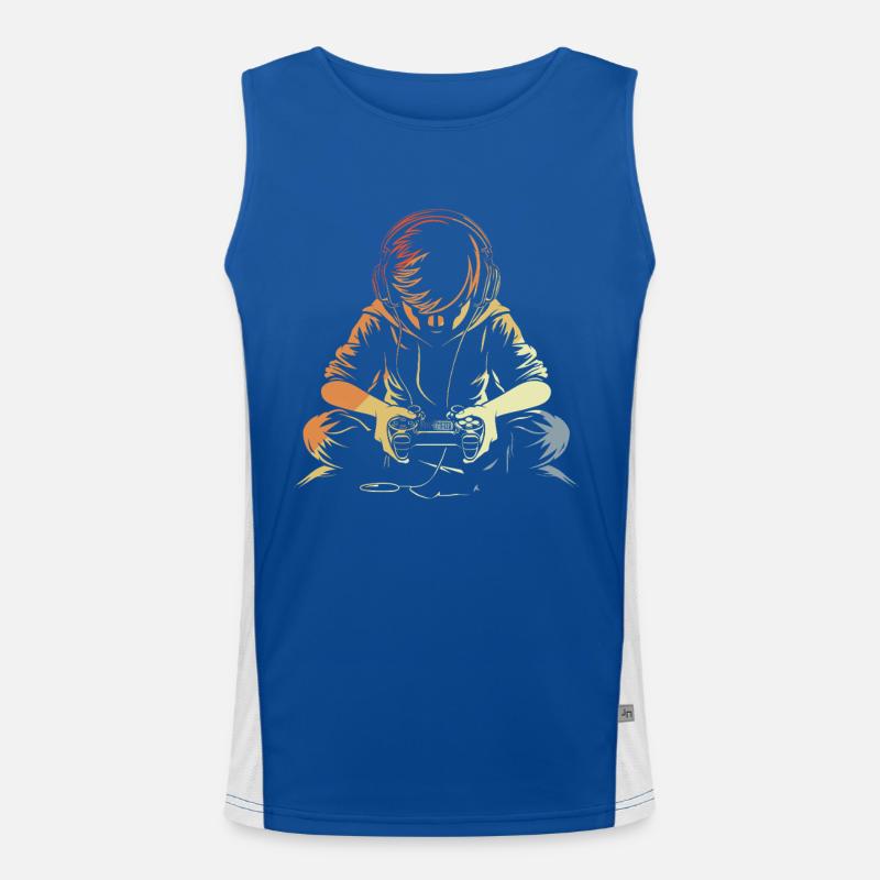 Spillere - Funksjonell kontrast-singlet for menn  - kongeblå/hvit