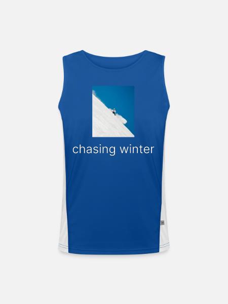 Chasing Winter - Men's Functional Contrast Tank Top - royal/white