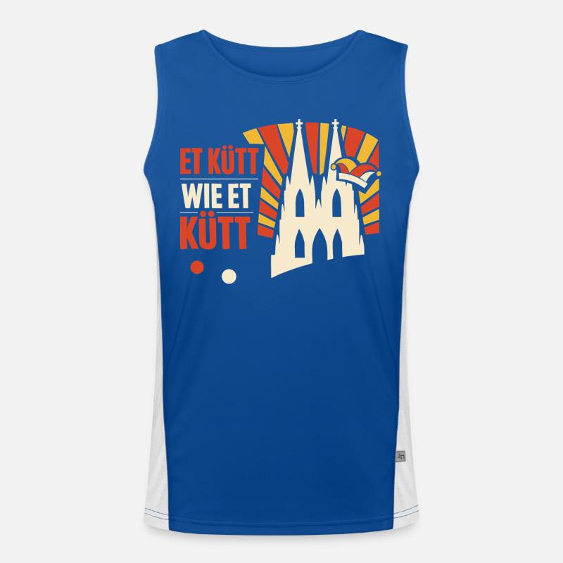 Carnival Cologne Alaaf Gift Funny - Men's Functional Contrast Tank Top - royal/white