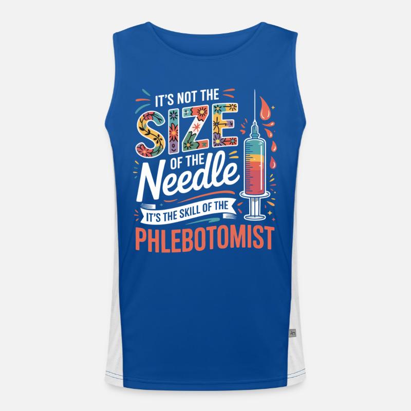 La taille ne compte pas : l’art phlébotomiste Débardeur respirant contrasté Homme 