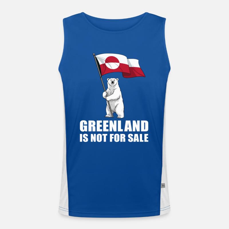 Make America Go Away – Drapeau du Groenland Débardeur respirant contrasté Homme 