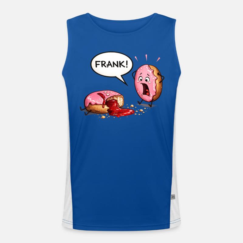 Donut-Drama – FRANK wurde angebissen! Funktionelles Kontrast-Tank Top für Männer 