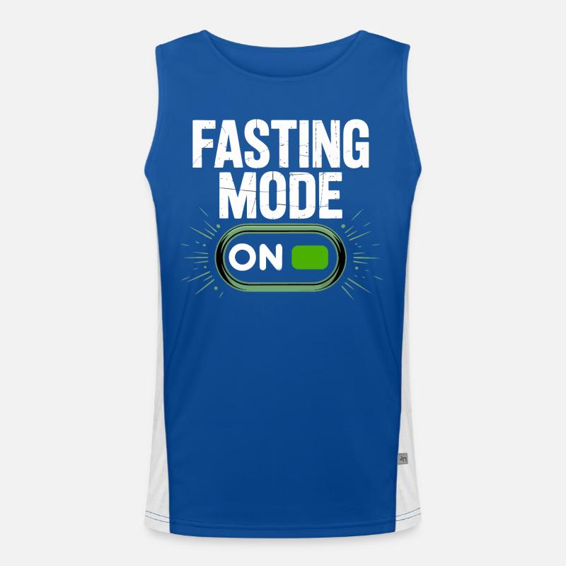 Fasting Mode ON Switch Design Men's Functional Contrast Tank Top 