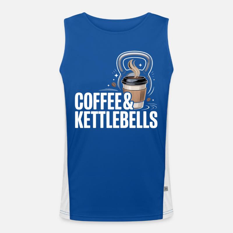 Coffee & Kettlebells Duo Débardeur respirant contrasté Homme 