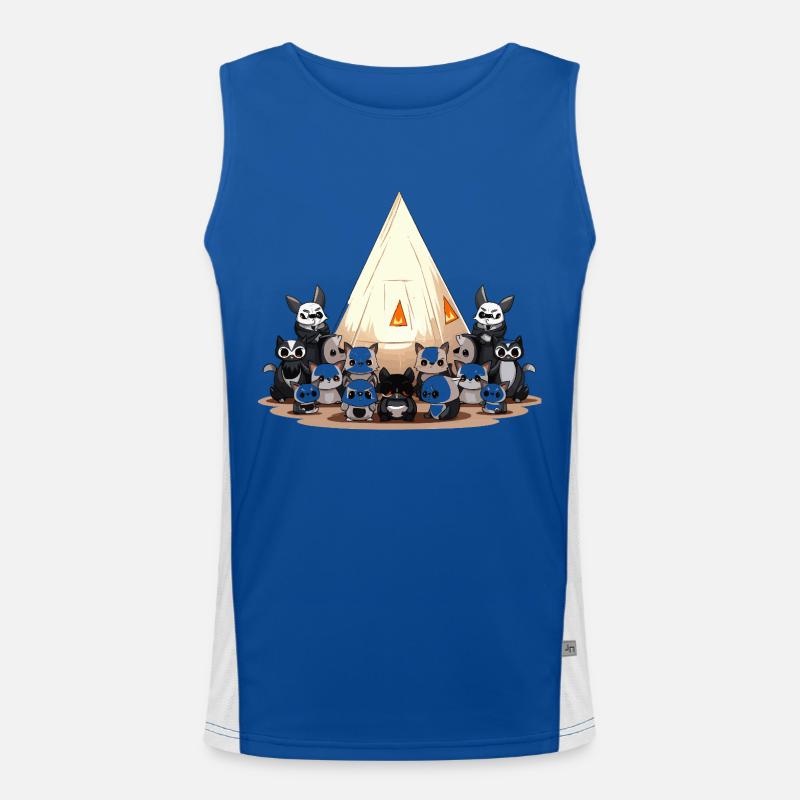 PandaPyramide Parade Funktionelles Kontrast-Tank Top für Männer 