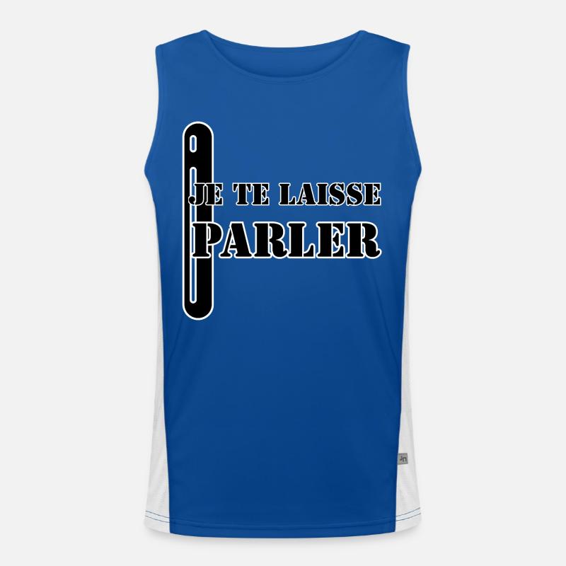 I'LL LET YOU SPEAK. Men's Functional Contrast Tank Top 