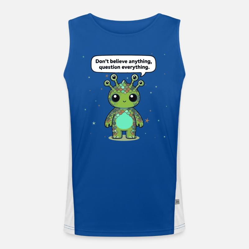 Neugieriges Alien - Statement: Hinterfrage alles Funktionelles Kontrast-Tank Top für Männer 