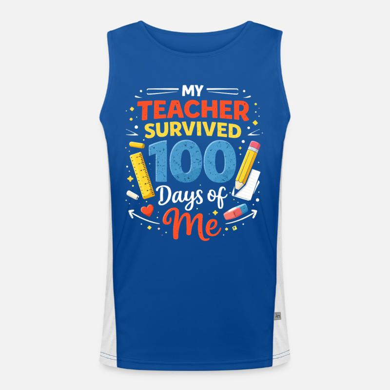 L’enseignant survit 100 jours Débardeur respirant contrasté Homme 