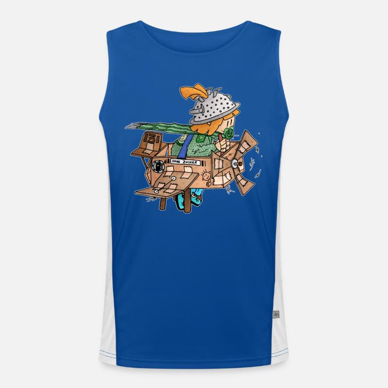 Ugo - The Free Cardboard and Butt Propeller / Men's Functional Contrast Tank Top 