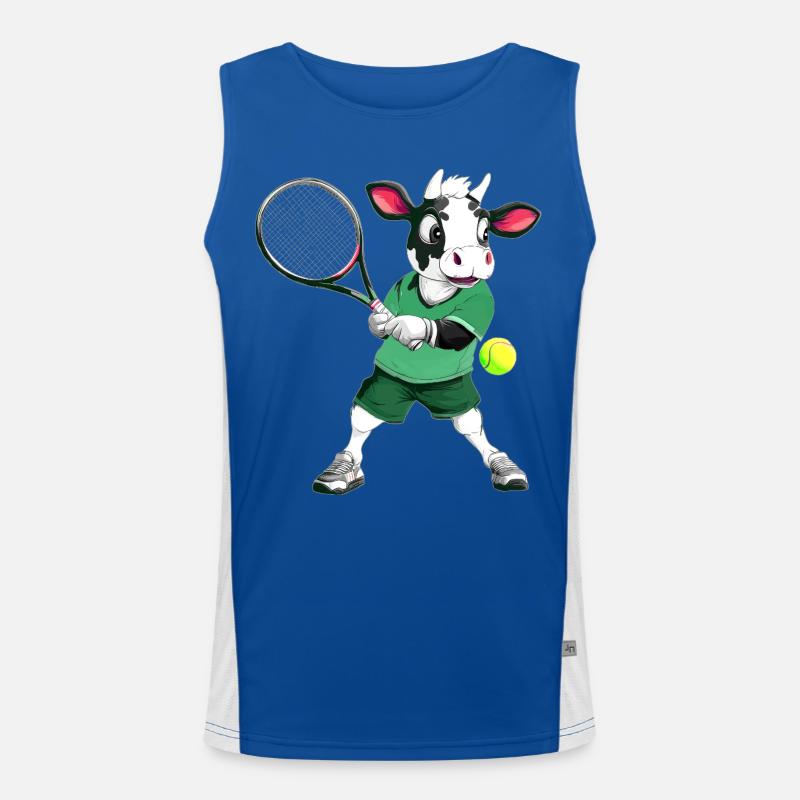 Tennis Kuh Funktionelles Kontrast-Tank Top für Männer 
