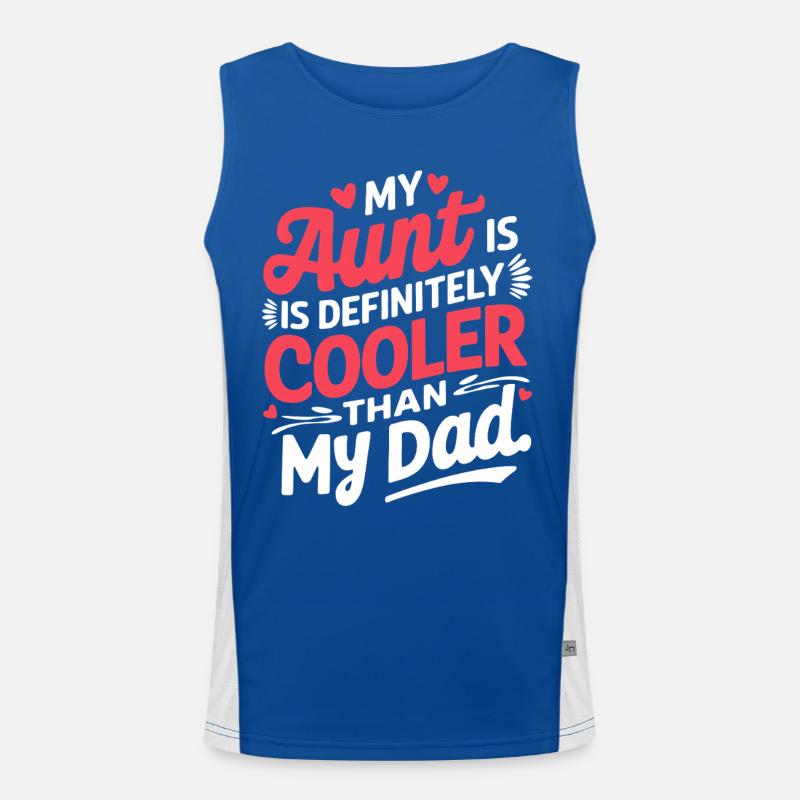 Tante ist cooler als Dad – Graphic Tee Funktionelles Kontrast-Tank Top für Männer 