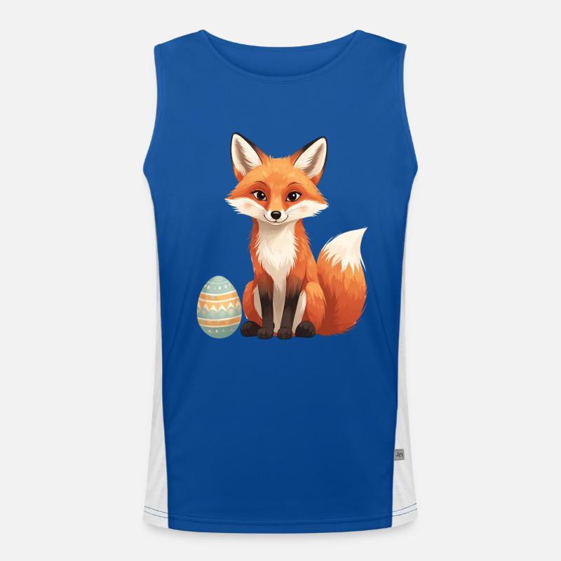 Osterfuchs mit weichem Stil Funktionelles Kontrast-Tank Top für Männer 