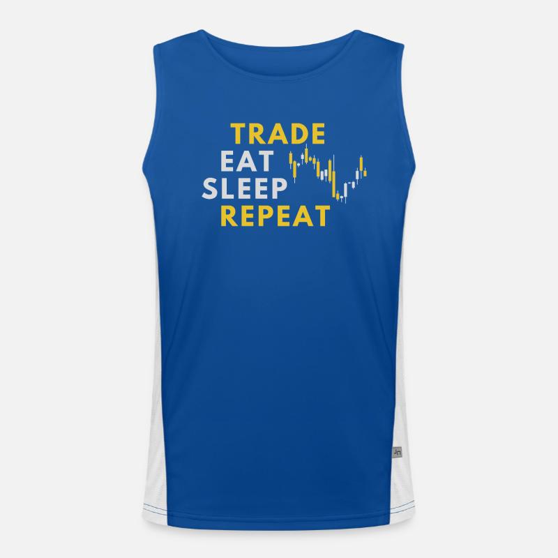 Trader - Trading Stock Exchange Stocks Men's Functional Contrast Tank Top 