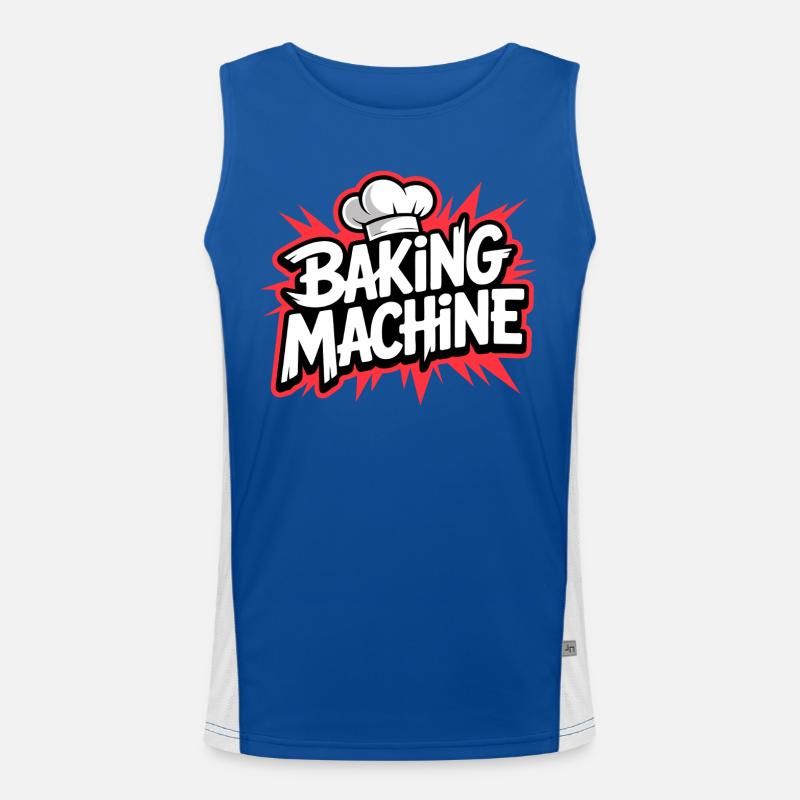 Baking Machine Fun Funktionelles Kontrast-Tank Top für Männer 
