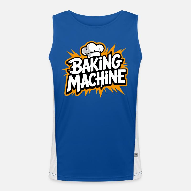 Baking Machine Fun Funktionelles Kontrast-Tank Top für Männer 