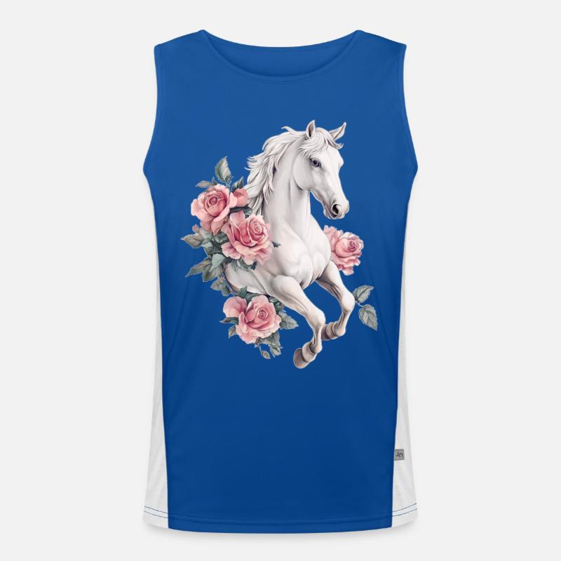 Cheval aux roses Débardeur respirant contrasté Homme 