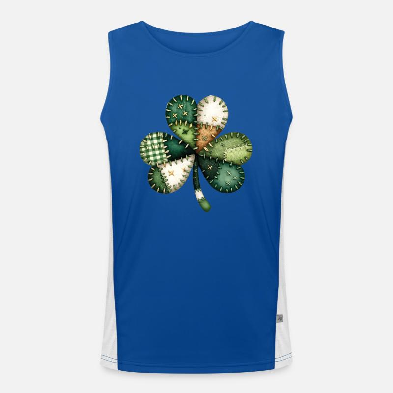 Jour de la Saint-Patrick du trèfle Débardeur respirant contrasté Homme 