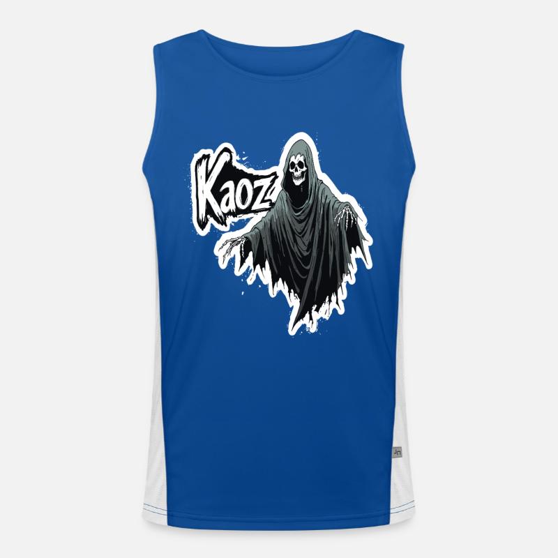 Reaper Kaos Kapuzen-Glyphe Funktionelles Kontrast-Tank Top für Männer 
