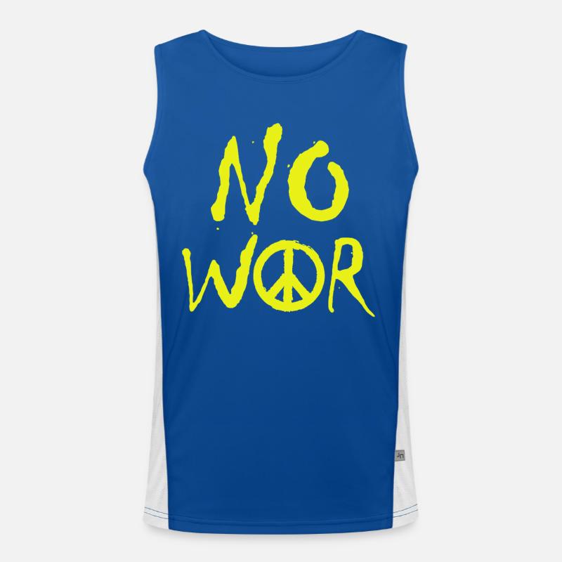 NO WAR – Statement for peace against war Men's Functional Contrast Tank Top 