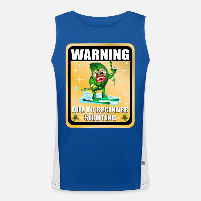 Concombre de ski drôle Débardeur respirant contrasté Homme 